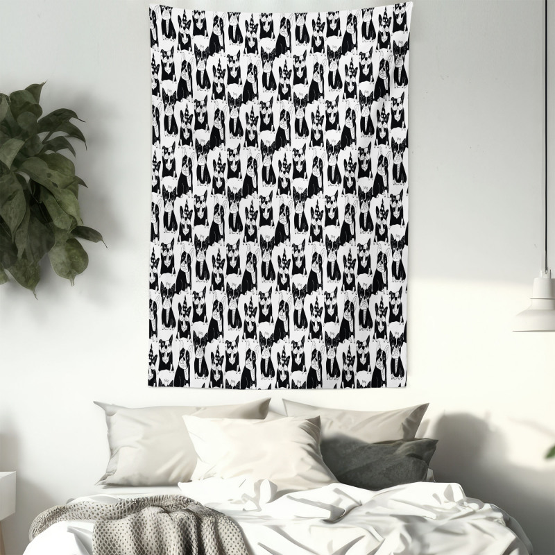 Doodle Funny Puppies Tapestry