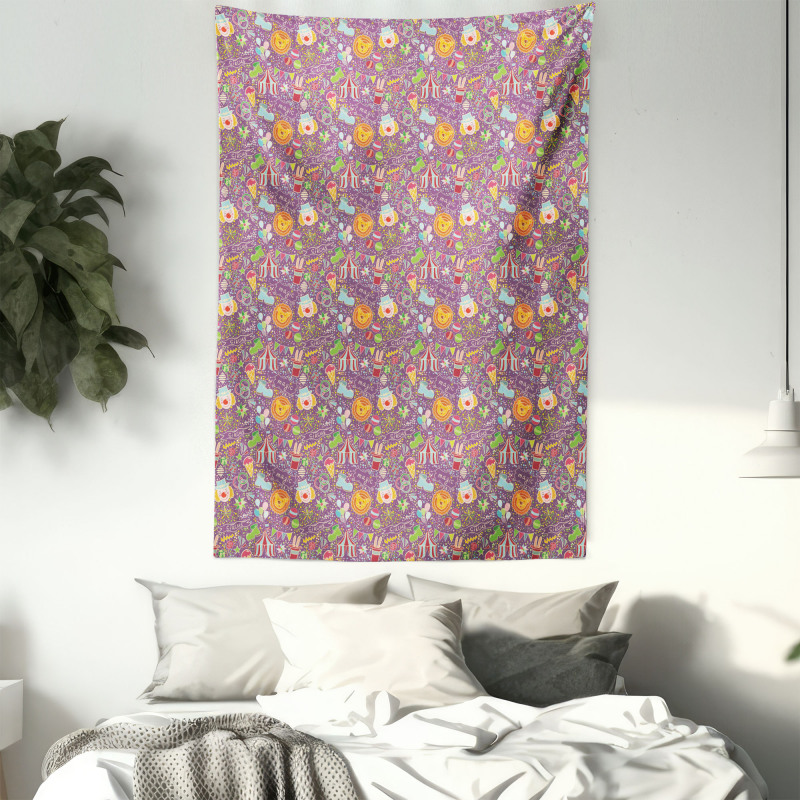 Tent Clown Icecream Ring Tapestry