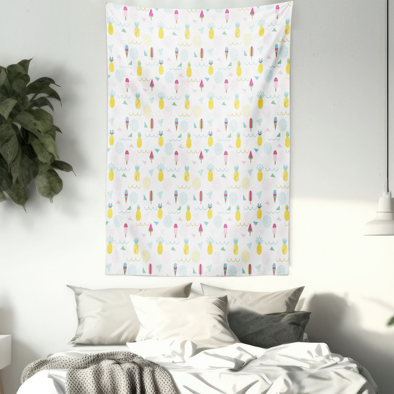 Ice Cream Pineapple Tapestry