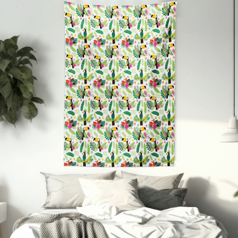 Jungle Flora and Fauna Tapestry