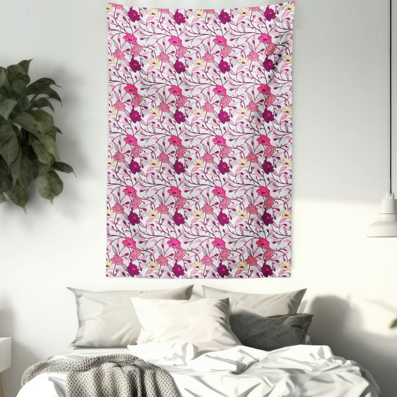 Sakura Tree Blossoms Tapestry