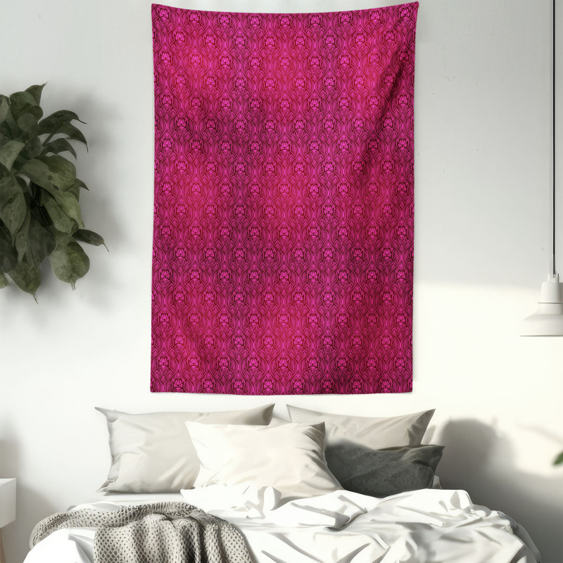 Monochrome Flowers Tapestry