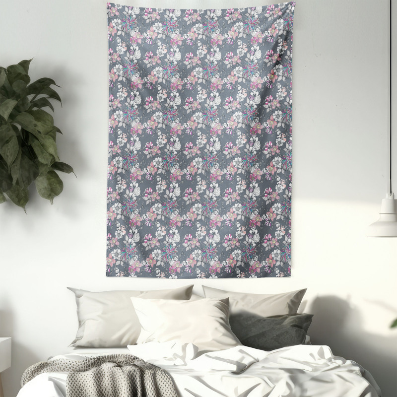 Ornamental Fuzzy Dahlia Tapestry