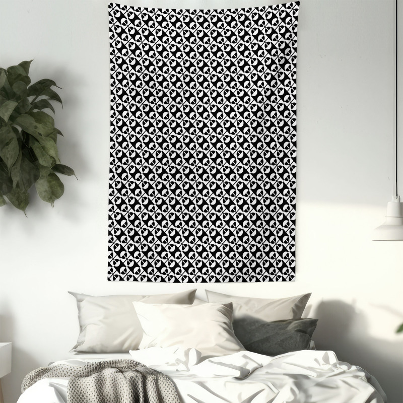 Contrast Circles Squares Tapestry