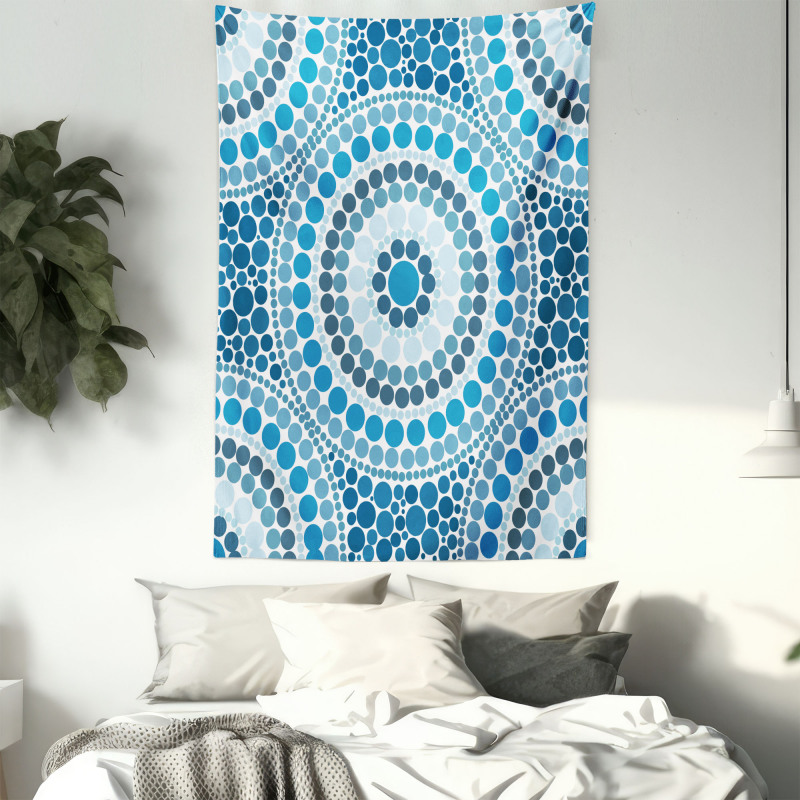 Concentric Circles Dots Tapestry