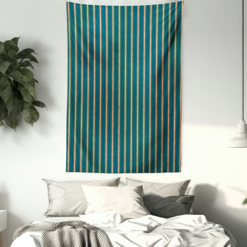 Grungy Stripes Dots Tapestry