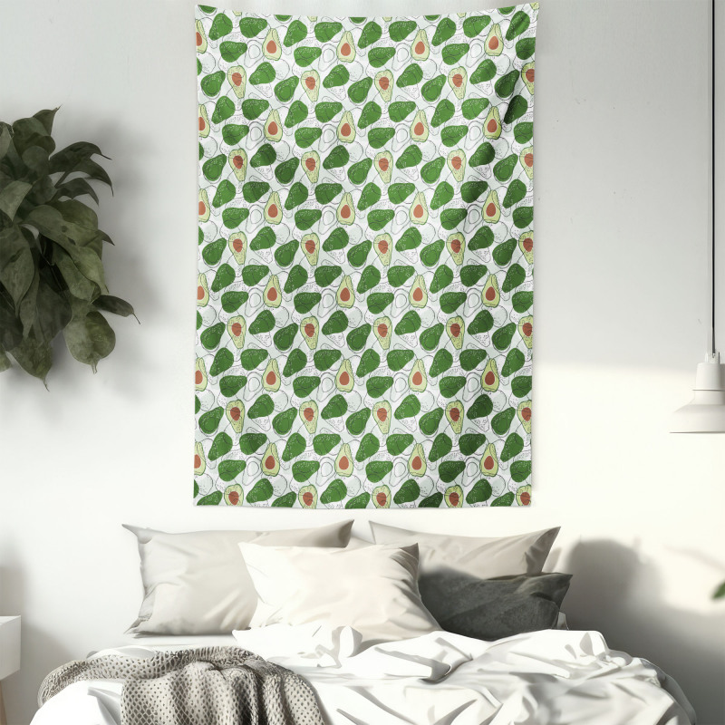 Hand Drawn Exotic Fruit Tapestry