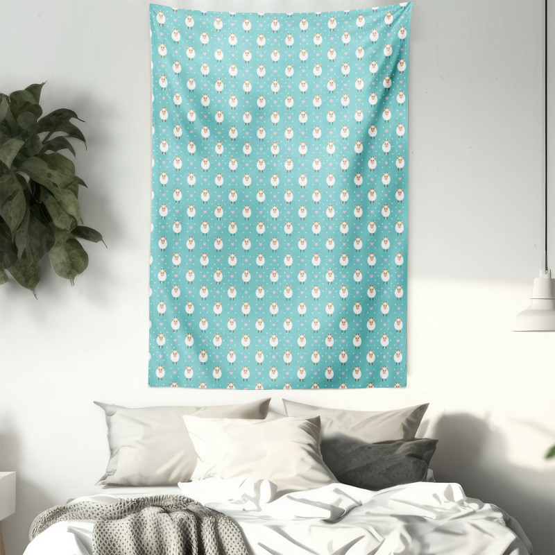 Diamond Form Dots Hearts Tapestry