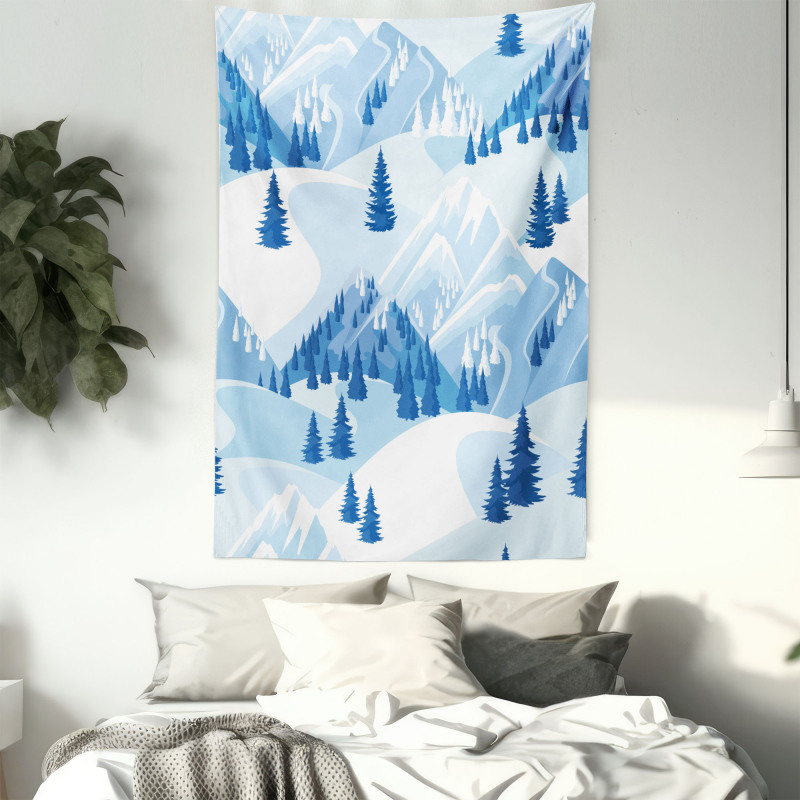 Snowy Fir Forest Tapestry