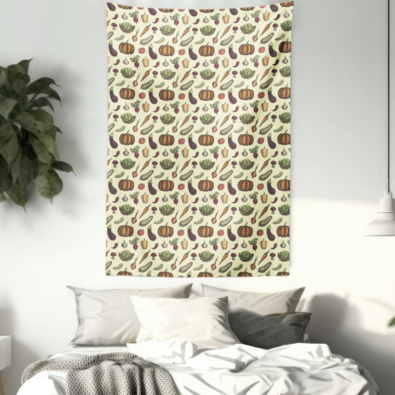 Vegan Mushrooms Tapestry