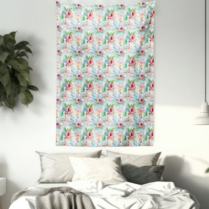 Exotic Parrot Flower Tapestry