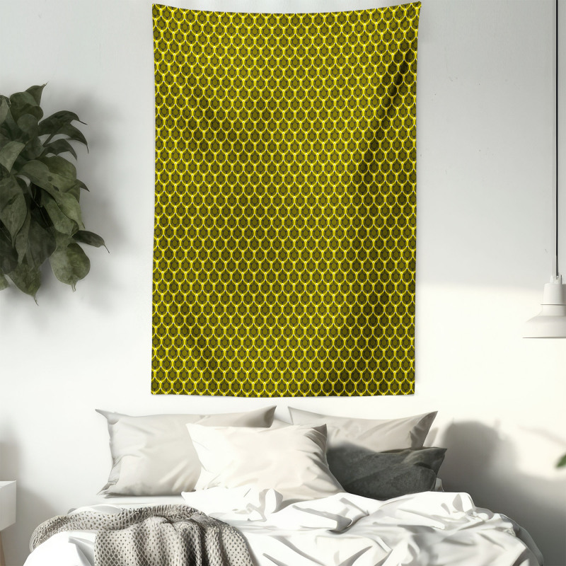 Bumble Bee Honeycomb Ogee Tapestry