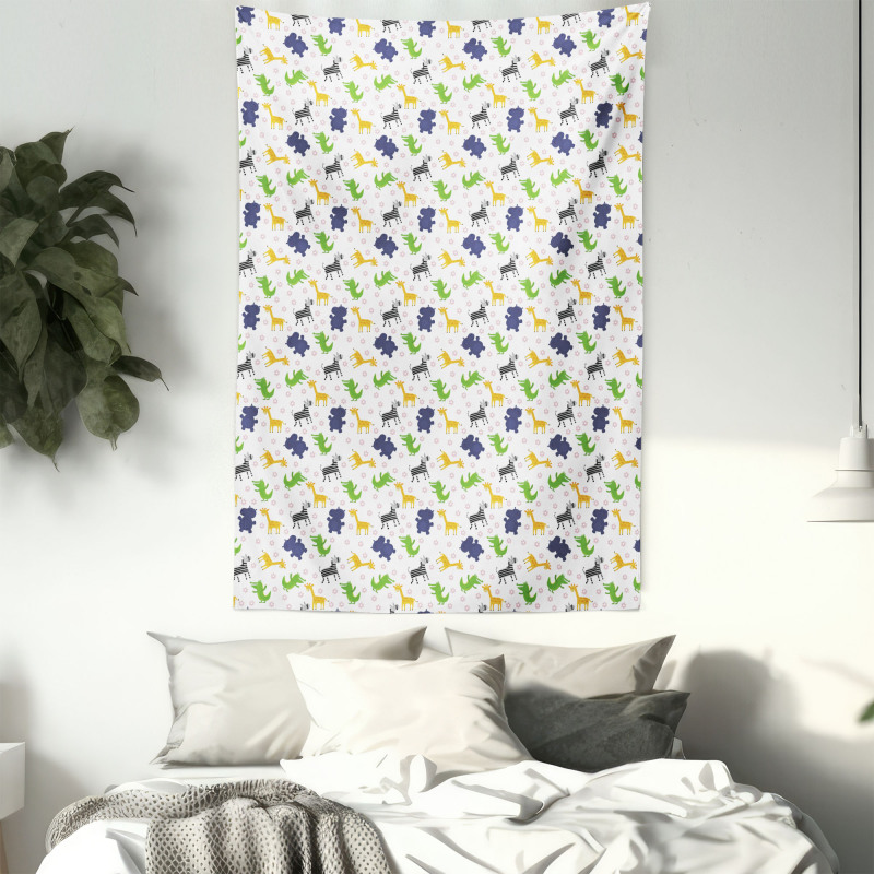 Cheerful Safari Daisies Tapestry