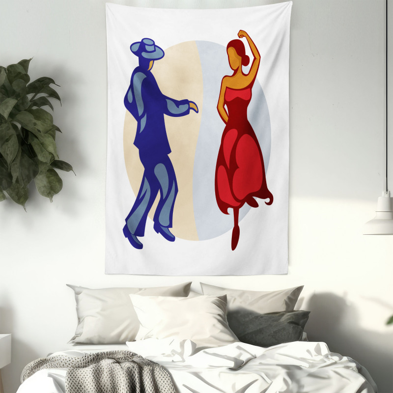 Funky Dancer Couple Tapestry