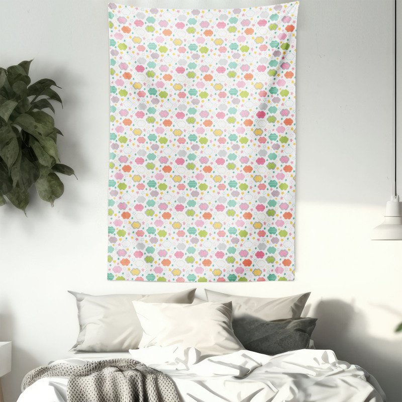 Pastel Sky Elements Kids Tapestry