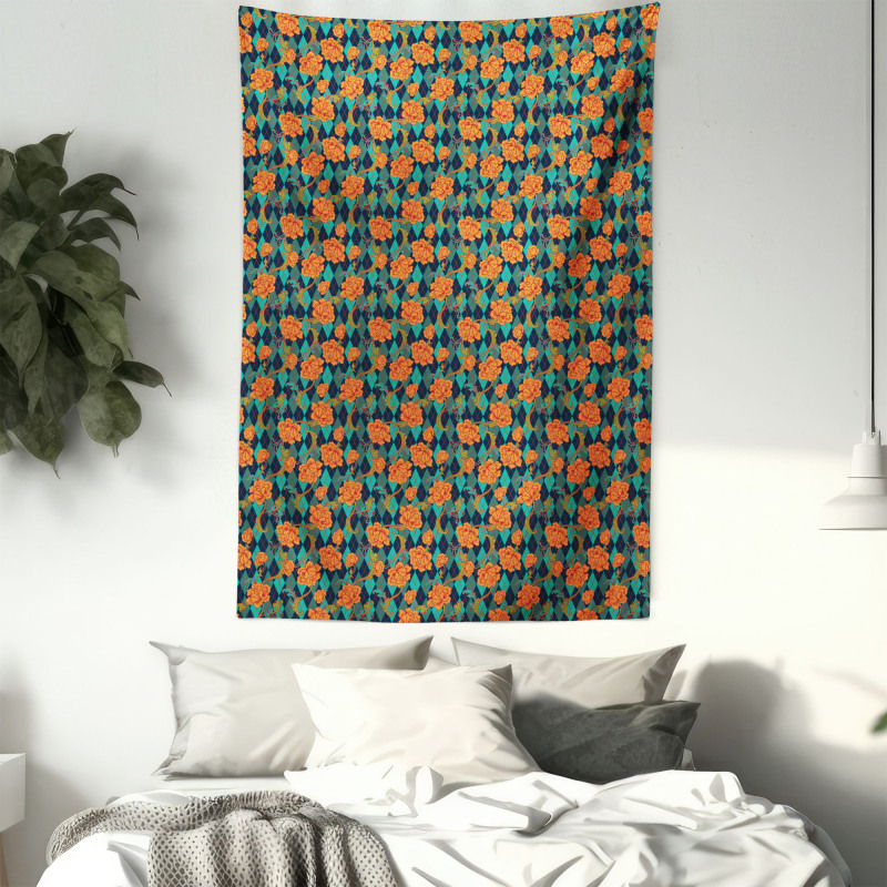 Baroque Style Blossoms Tapestry