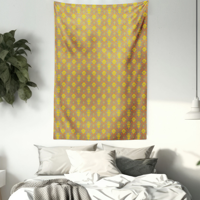 Baroque Damask Motif Tapestry