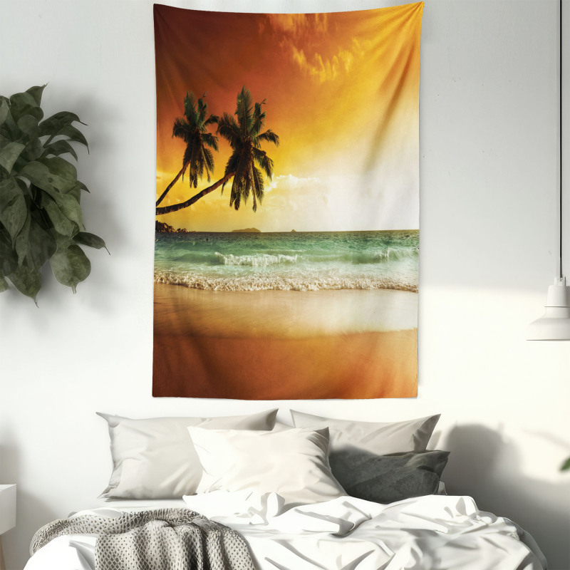 Palm Tree Exotic Beach Tapestry