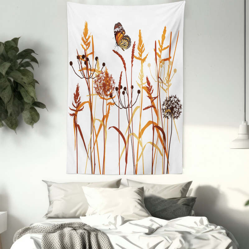 Composition with Leaves Tapestry