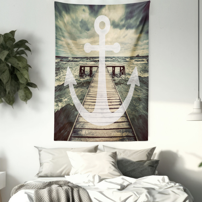 Anchor Ocean Waves Tapestry