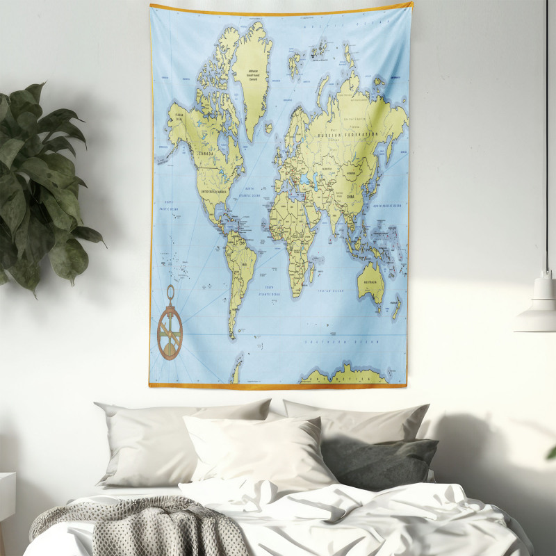 Adventure Detailed Map Tapestry