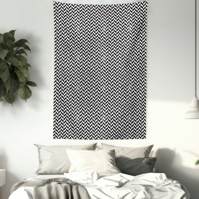 Vintage Chevron Zigzags Tapestry