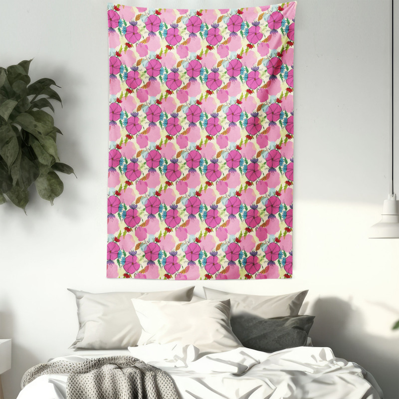 Colorful Leaves Splashes Tapestry