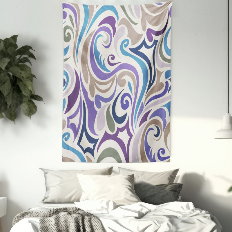 Funky Asymmetrical Shapes Tapestry