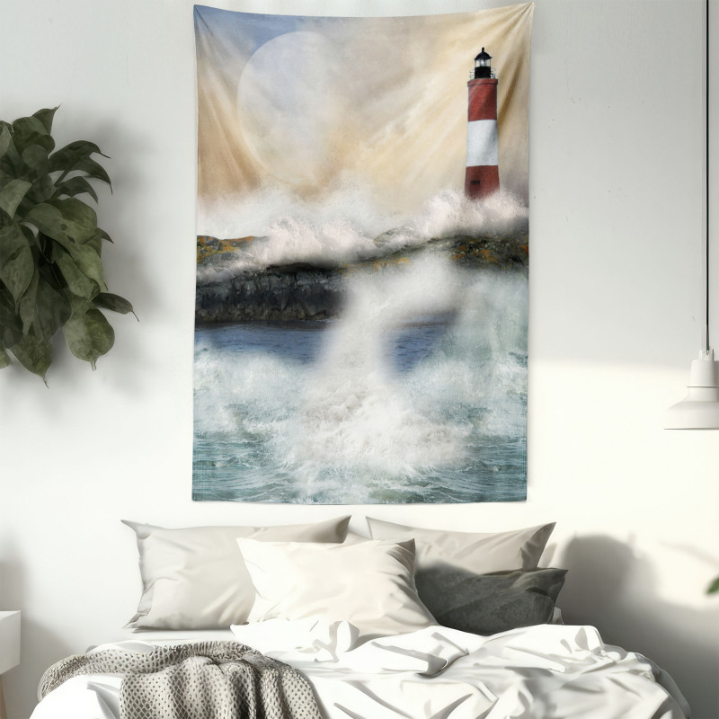 Stormy Sea Waves Tapestry