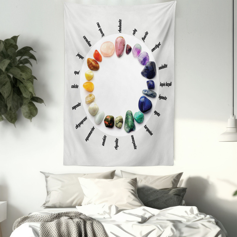 Colorful Precious Rocks Name Tapestry