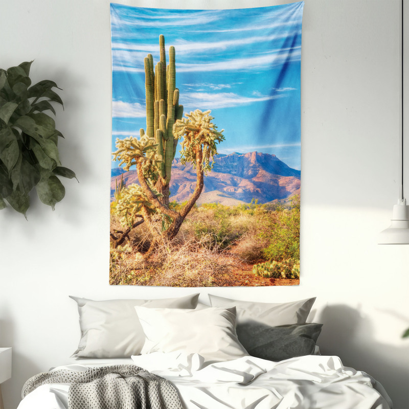 Landscape and Prickle Plant Tapestry