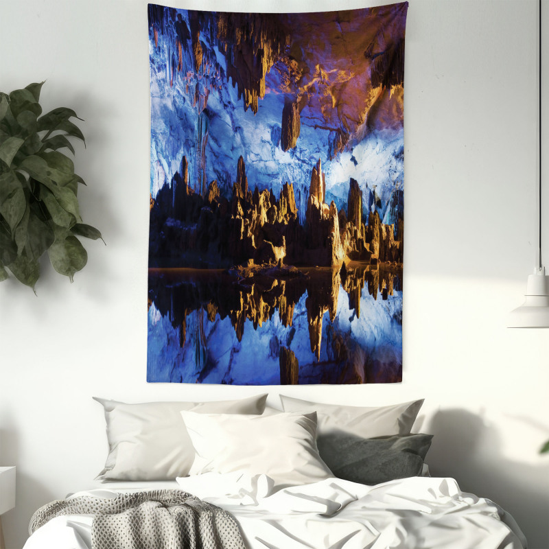 Cave Formation Reflection Tapestry