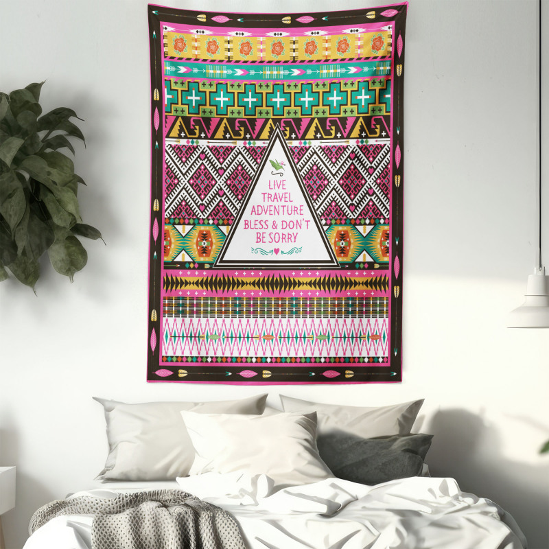 Folkloric Ornaments Boho Tapestry