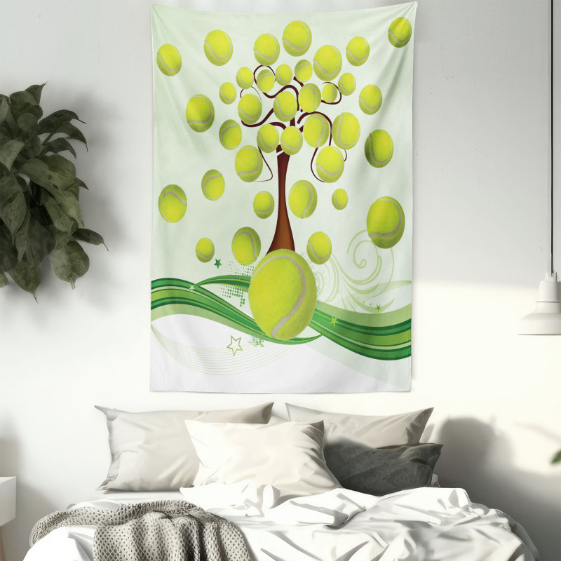 Tennis Balls Pattern Tapestry