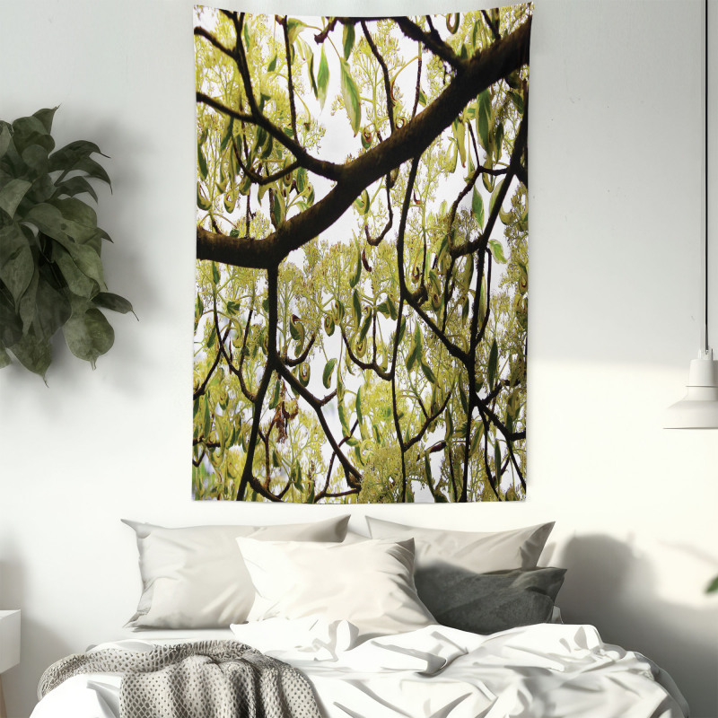 Close up Leafy Branches Photo Tapestry