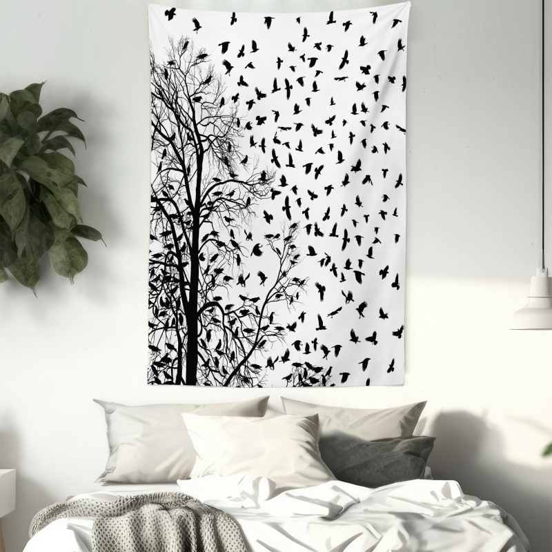 Flying Birds Tree Tapestry