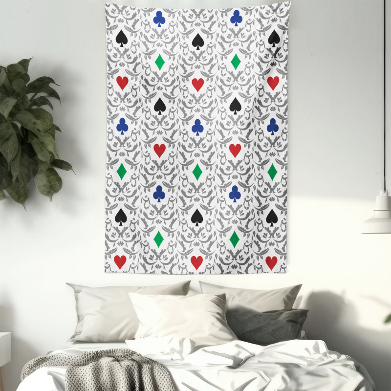 Hearts Spades Diamonds Tapestry