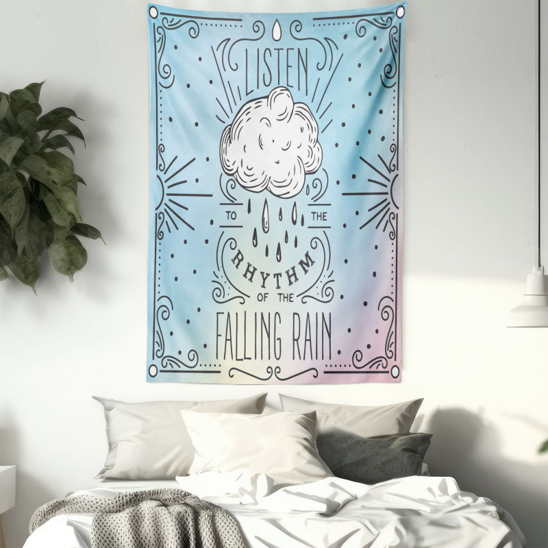 Listen Falling Rain Rhyme Tapestry