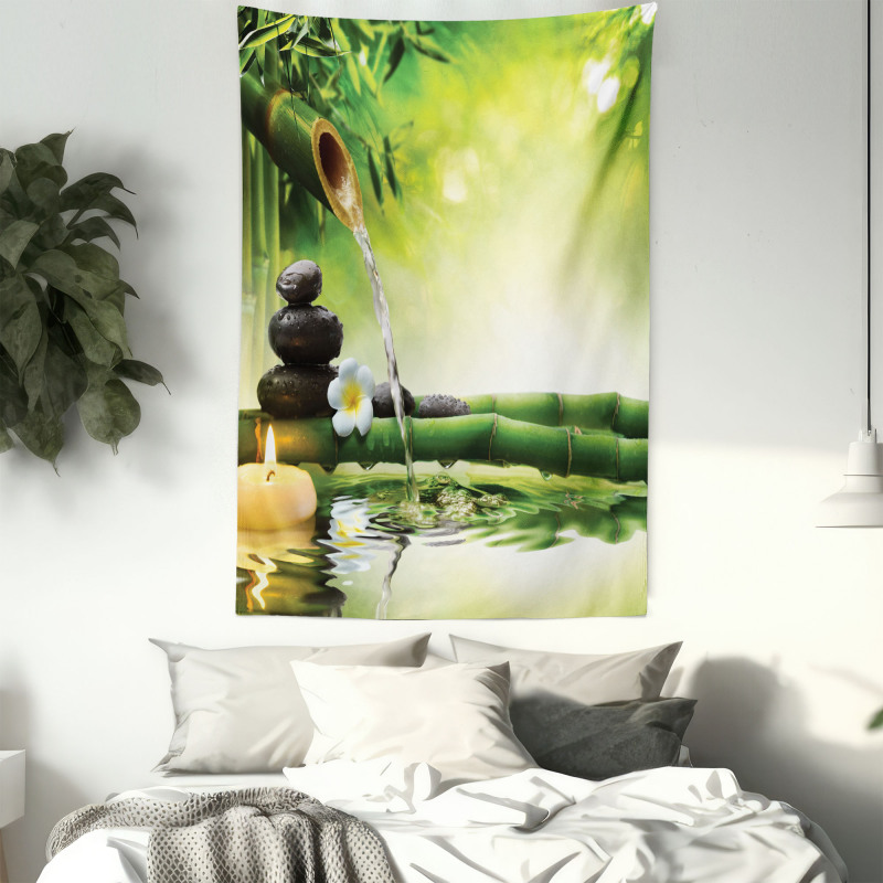 Meditation Stones Bamboo Tapestry