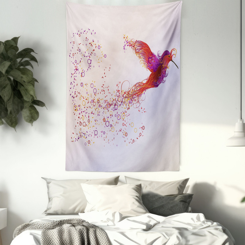 Abstract Hummingbird Tapestry