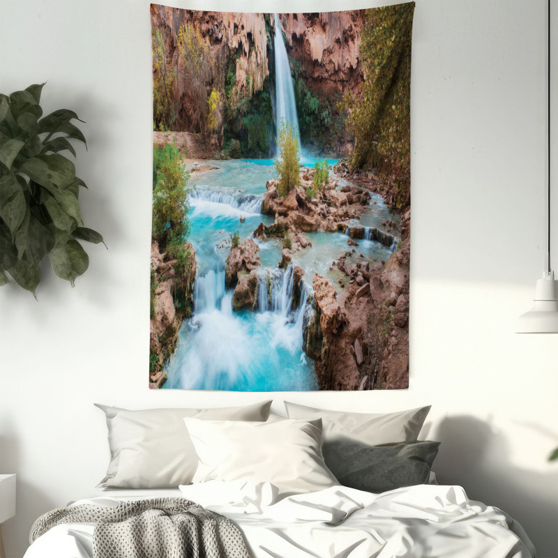 Natural Spring Falls Stream Tapestry