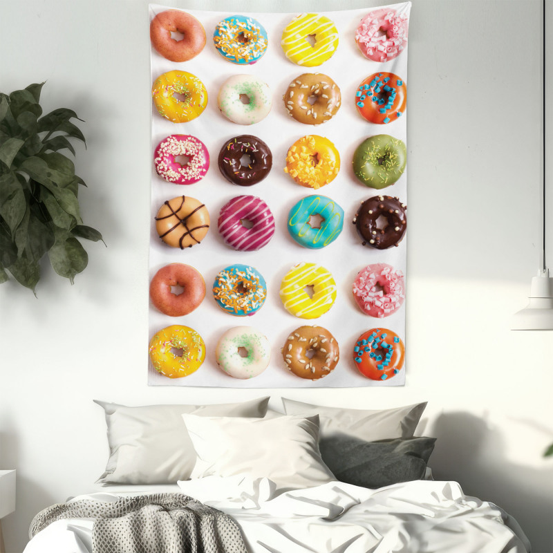 Tasty Colorful Donuts Tapestry