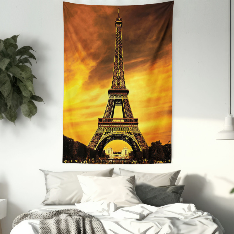 Paris Love Sunrise Tapestry