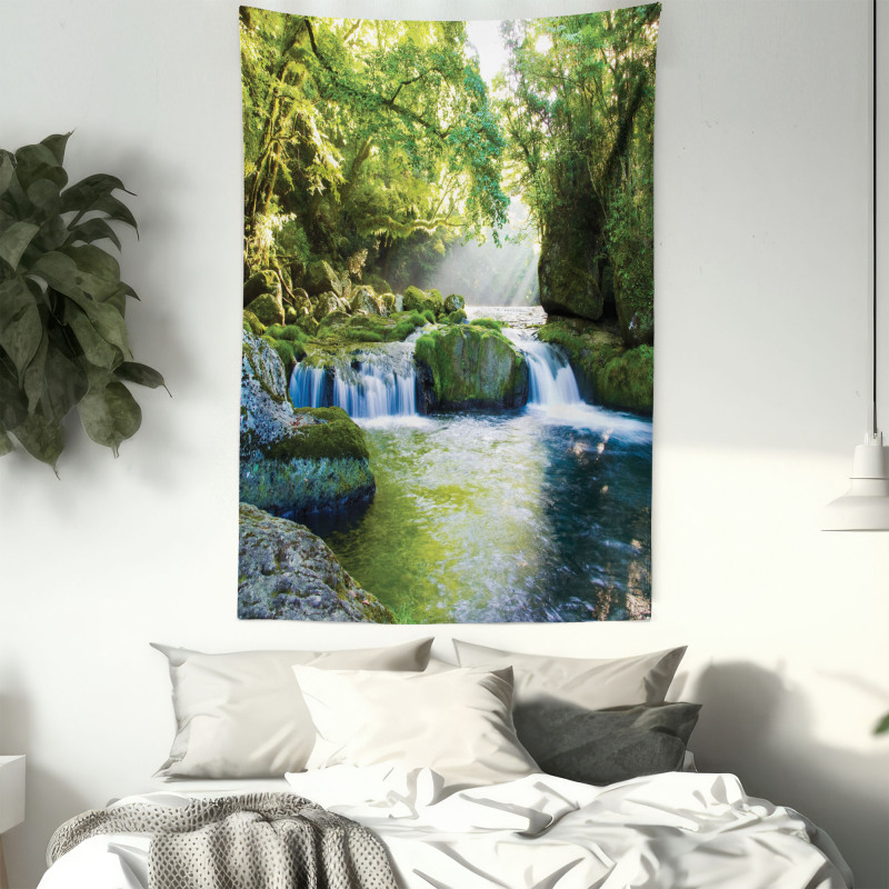 Foliage Misty Mountains Tapestry