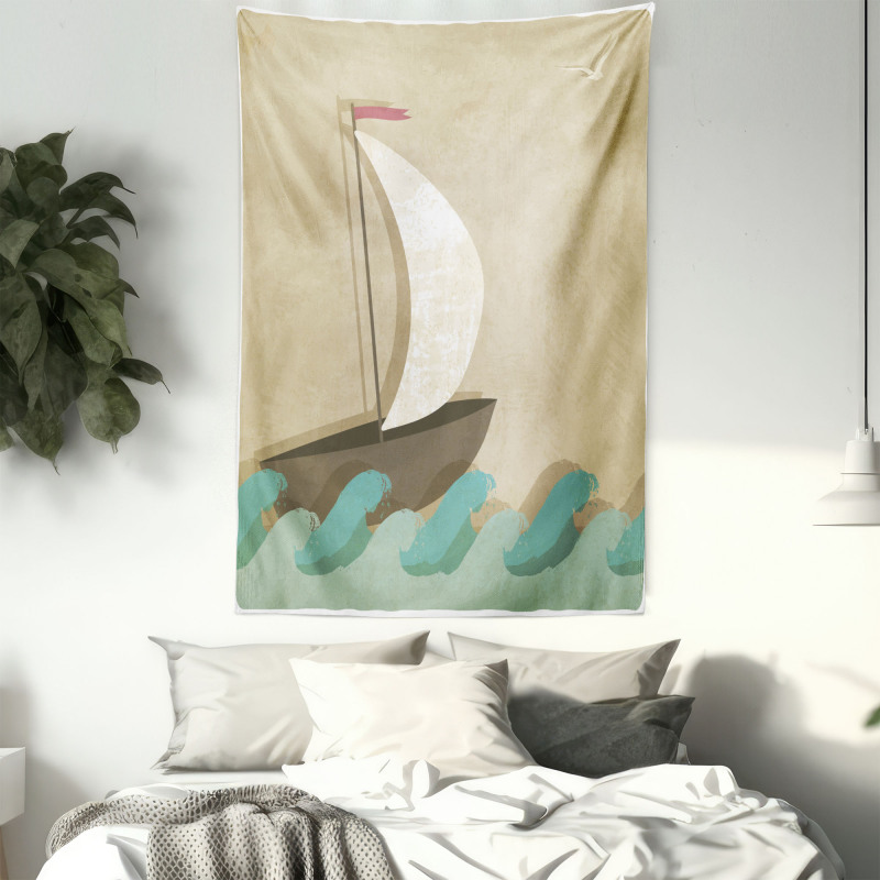 Seagulls Boating Marine Tapestry