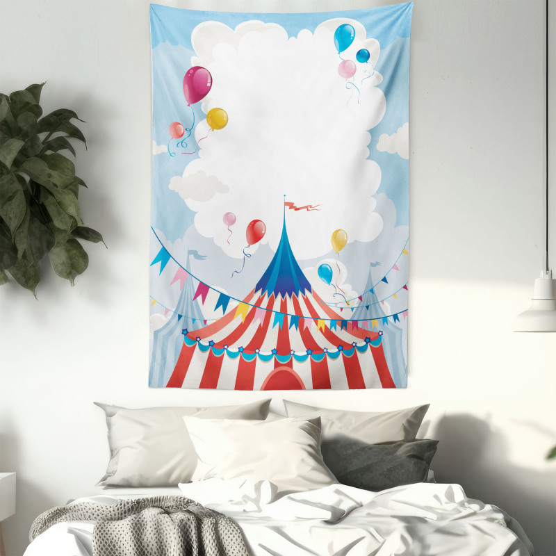 Circus Day Canvas Tent Tapestry