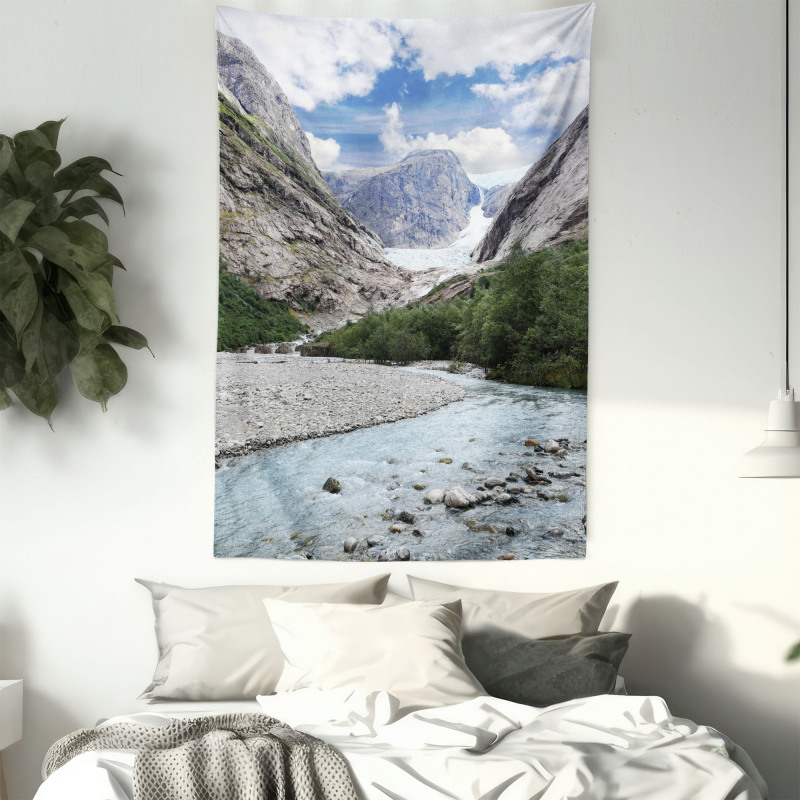 Norwegian Mountains River Tapestry