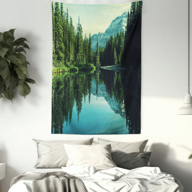 Tree Reflections on Calm Water Tapestry