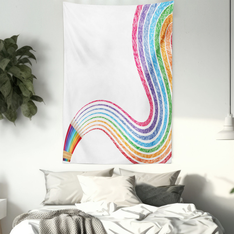 Imagination Themed Pencils Tapestry