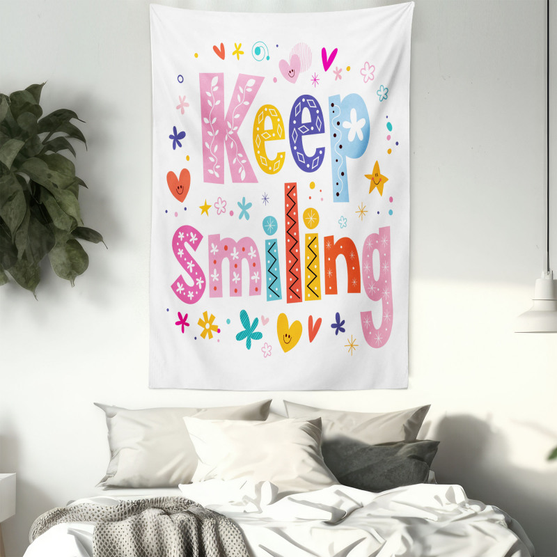 Vivid Keep Smiling Tapestry